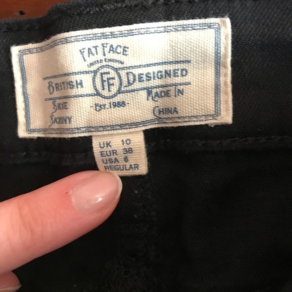 Fat Face - Skye Skinny Pants - Black - Size 6 - Picture 7 of 9